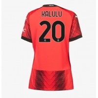 Camiseta AC Milan Pierre Kalulu #20 Primera Equipación Replica 2023-24 para mujer mangas cortas